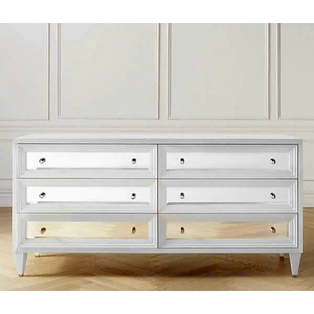Z Gallerie : Tủ 6 Ngăn Kéo Ngang + Sơn Mài, Gương